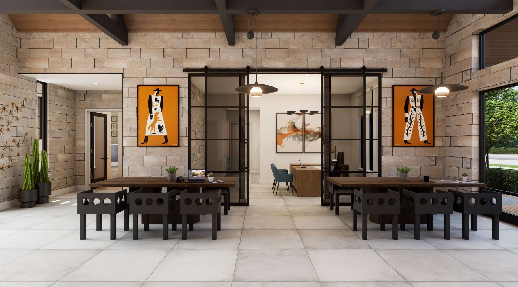 leasing office seating 