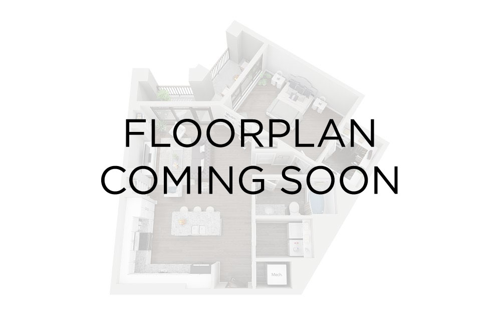 TH2A - 2 bedroom floorplan layout with 2 bathrooms and 1304 square feet